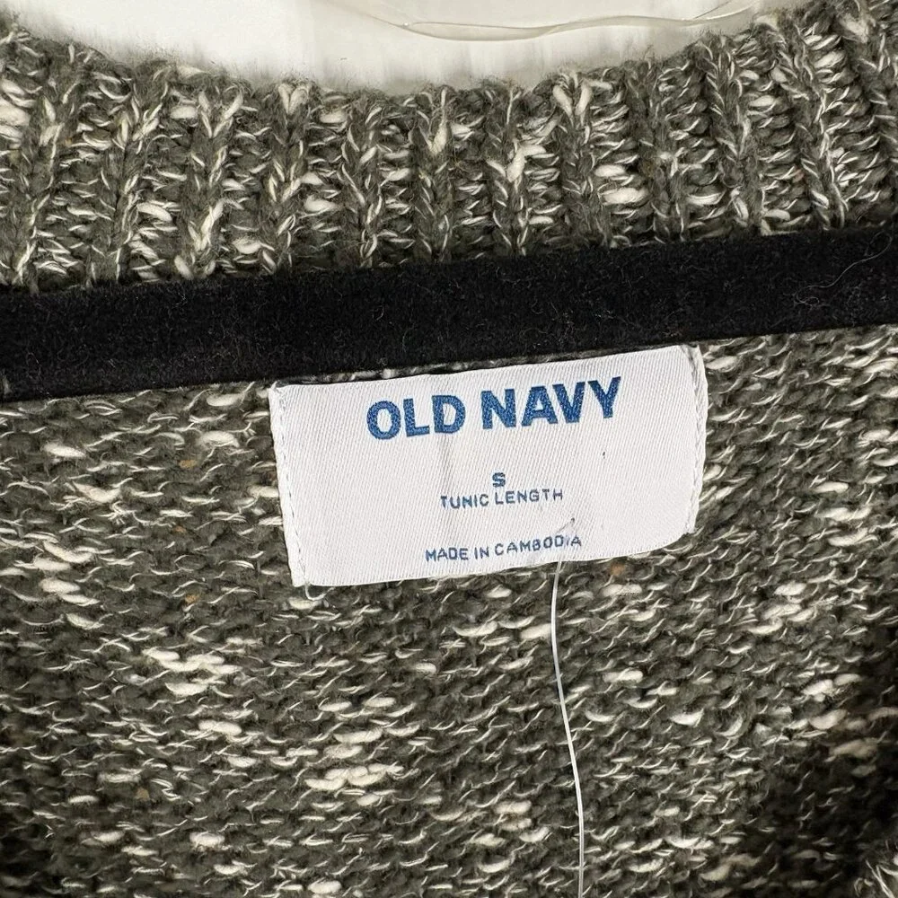 Old Navy Women S Olive Green Oversized Voop-Neck Cotton Tunic Sweater NWT